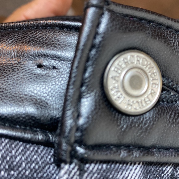 Abercrombie & Fitch Mixed Fabric Ultra High Rise Ankle Straight Jean Size 27 - Picture 13 of 17